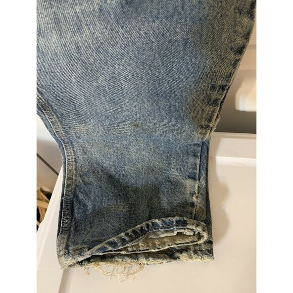 WRANGLER FR‎ Jeans Men’s Sz 38 x 32 Distressed Torn Frayed Flame Resistan… - Picture 10 of 12